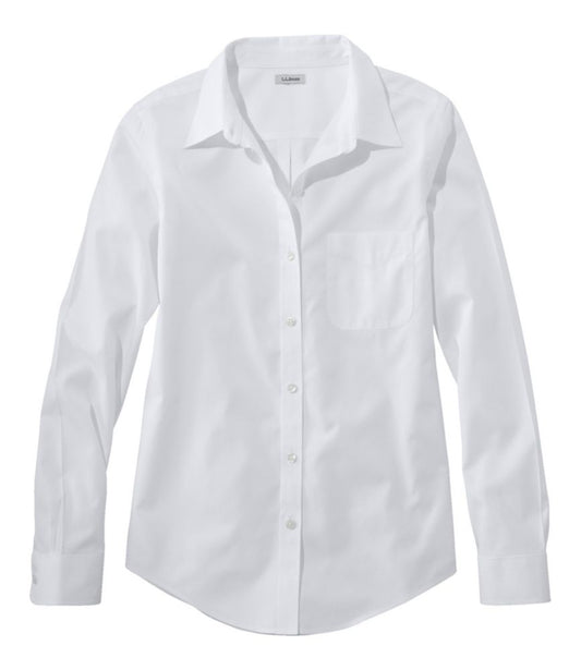 Women's Wrinkle-Free Pinpoint Oxford Shirt, Long-Sleeve Relaxed Fit - US 0927