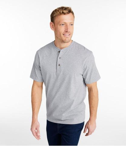 Men's Carefree Unshrinkable Tee, Traditional Fit, Henley - US 4206