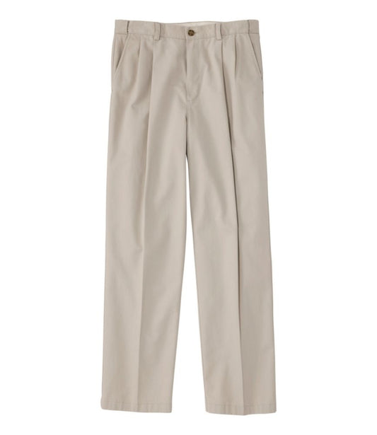 Men's Wrinkle-Free Double L® Chinos, Natural Fit, Hidden Comfort, Pleated - US 0357