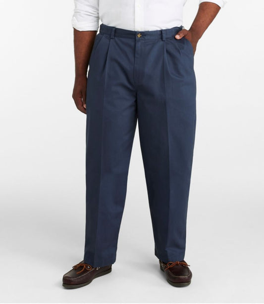 Men's Wrinkle-Free Double L® Chinos, Natural Fit, Hidden Comfort, Pleated - US 8435
