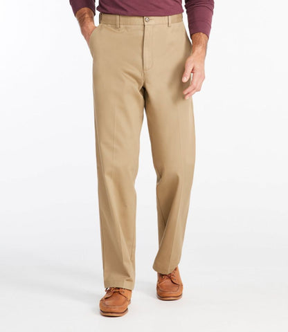 Men's Wrinkle-Free Double L® Chinos, Natural Fit, Hidden Comfort, Plain Front - US 4719