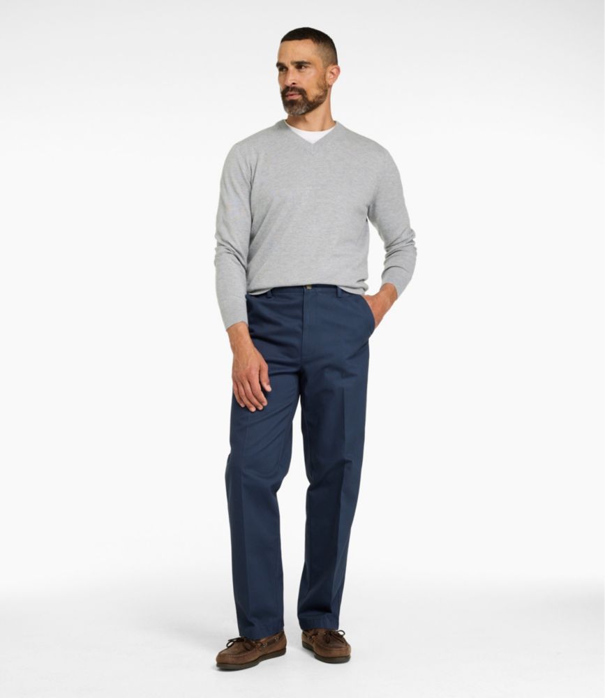 Men's Wrinkle-Free Double L® Chinos, Natural Fit, Hidden Comfort, Plain Front - US 9284