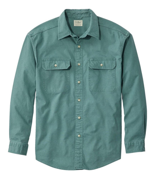 Men's Sunwashed Canvas Shirt, Traditional Fit - US 7985