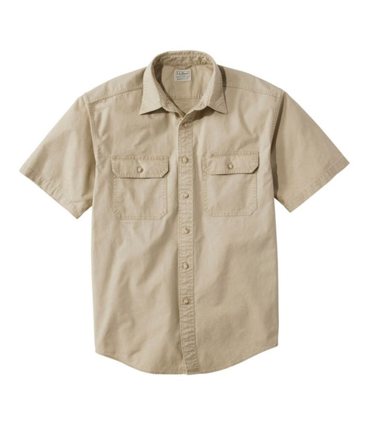 Men's Sunwashed Canvas Shirt, Traditional Fit Short-Sleeve - US 5536