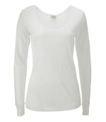 Women's Silk Pointelle, Long-Sleeve Scoopneck - US 3645