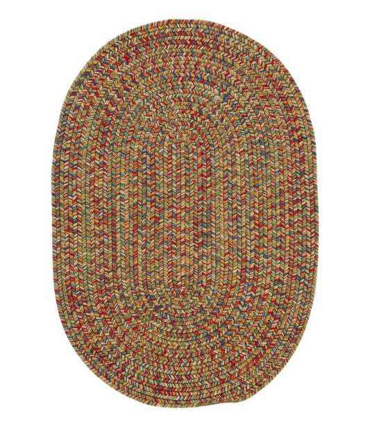 All-Weather Braided Rug, Concentric Pattern Oval - US 3554