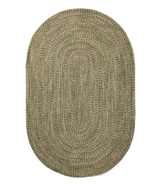 All-Weather Braided Rug, Concentric Pattern Oval - US 5613