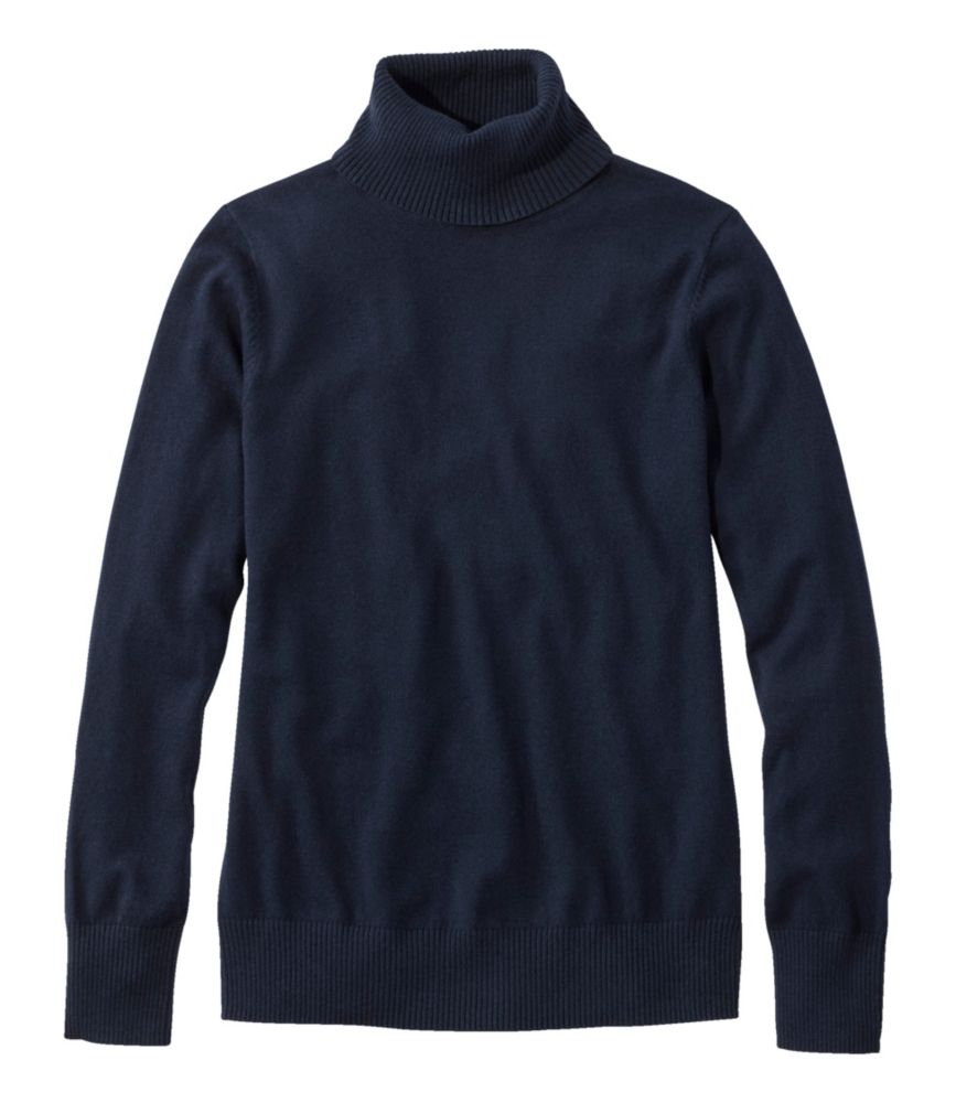 Women's Cotton/Cashmere Sweater, Turtleneck - US 9146