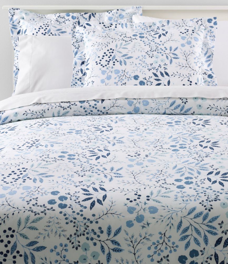 280-Thread-Count Pima Cotton Percale Comforter Cover Collection, Print - US 1547