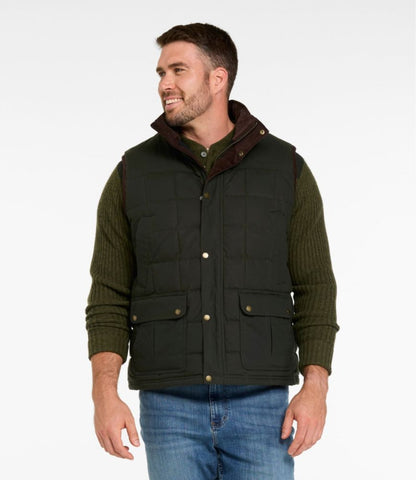 Men's L.L.Bean Upcountry Waxed Cotton Down Vest - US 6029