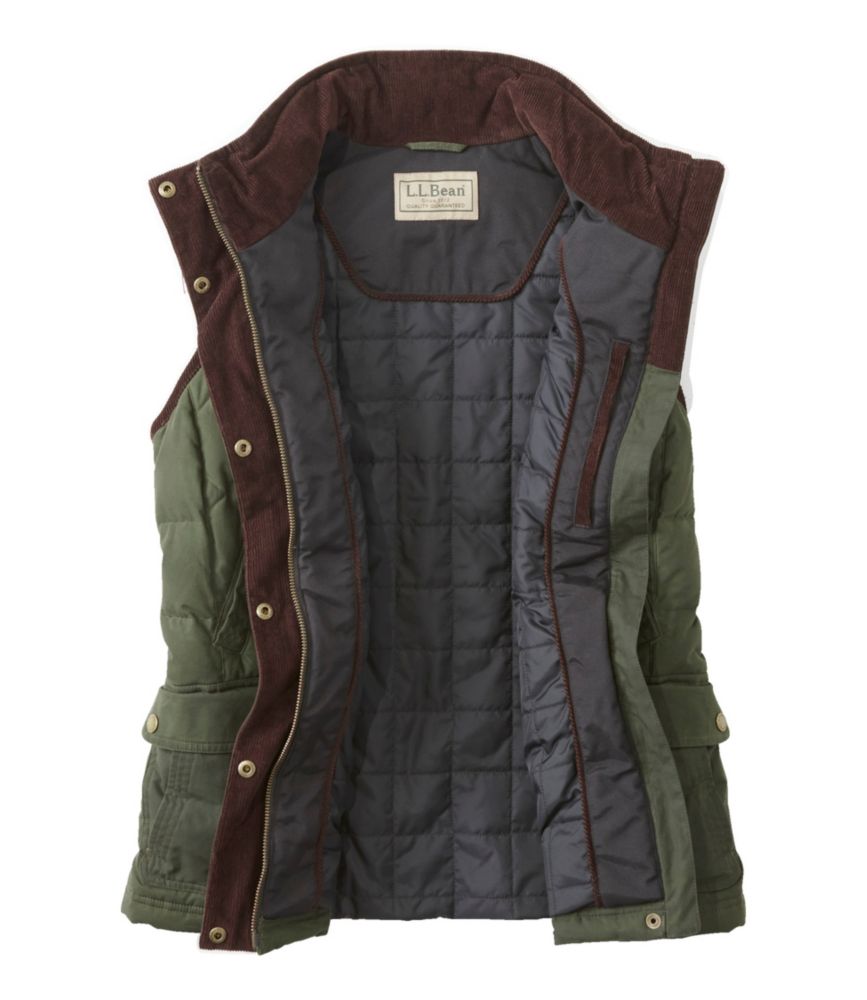 Women's L.L.Bean Upcountry Waxed Cotton Down Vest - US 7169