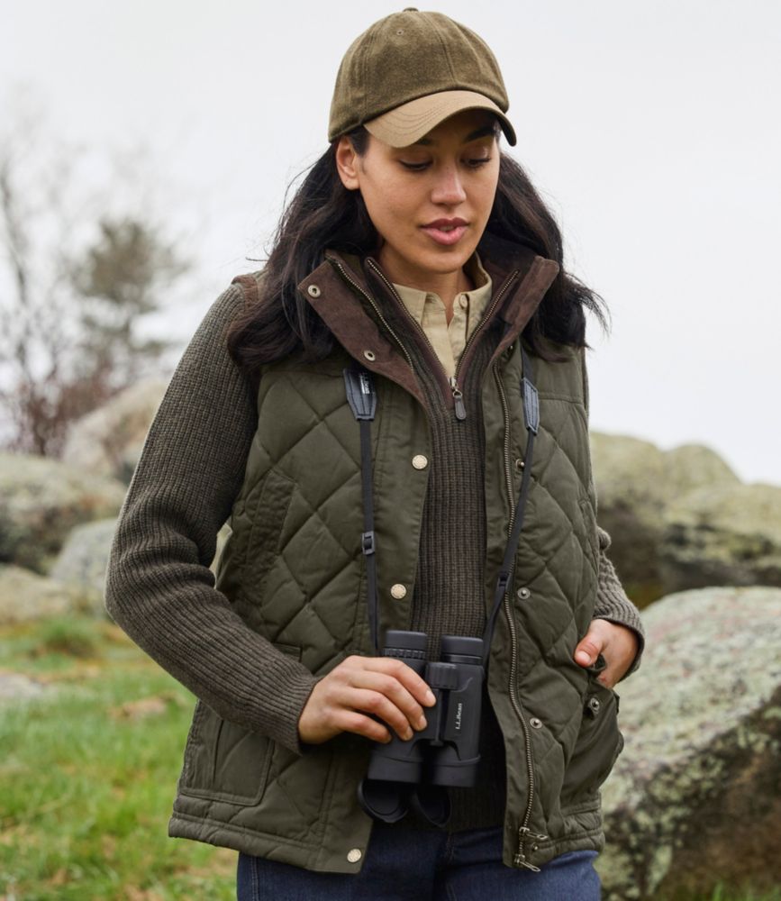 Women's L.L.Bean Upcountry Waxed Cotton Down Vest - US 7169