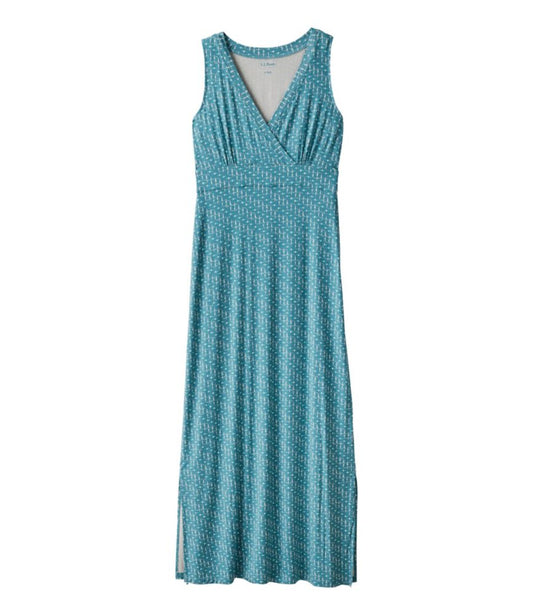 Women's Summer Knit Maxi Dress, Print - US 5610