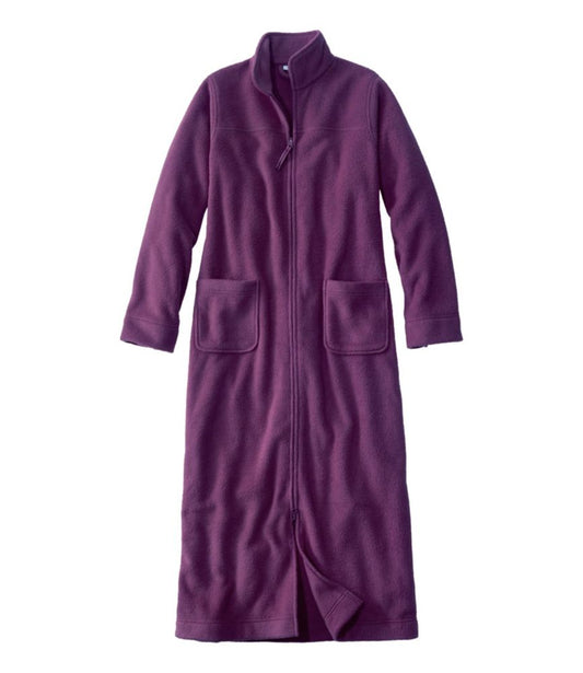 Women's Winter Fleece Robe, Zip-Front - US 1994