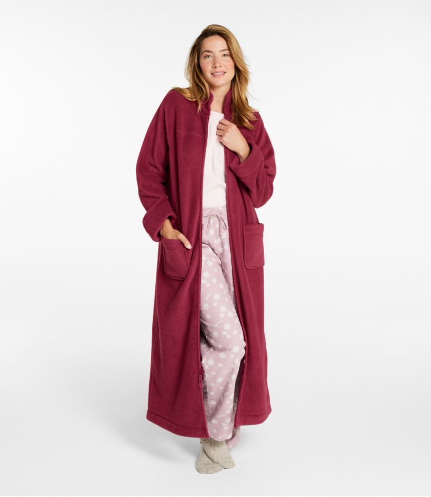 Women's Winter Fleece Robe, Zip-Front - US 8513