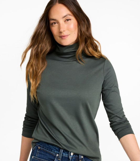 Women's Pima Cotton Turtleneck, Long-Sleeve - US 4147