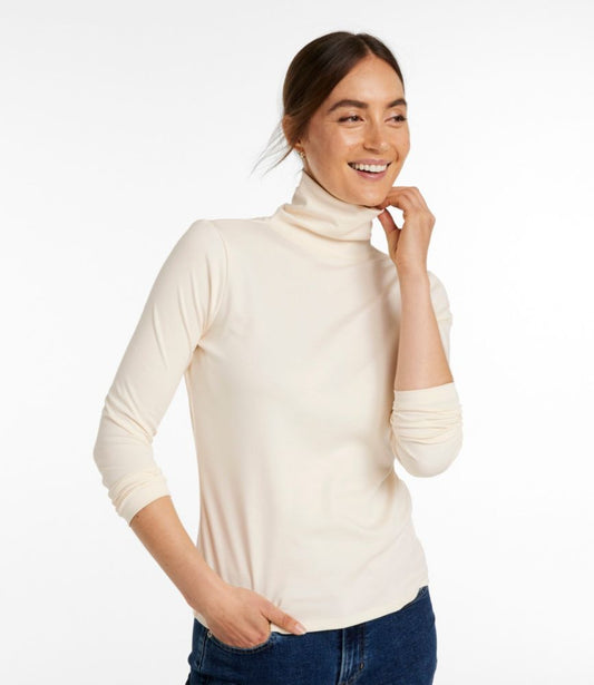Women's Pima Cotton Turtleneck, Long-Sleeve - US 0679