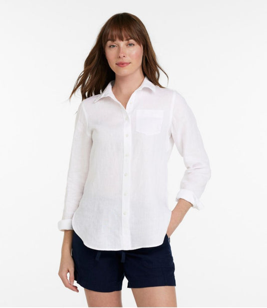 Women's Premium Washable Linen Shirt, Tunic - US 3561