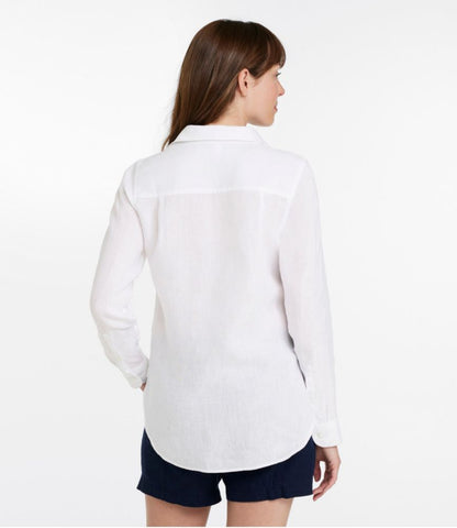Women's Premium Washable Linen Shirt, Tunic - US 3561