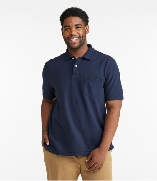 Men's Premium Double L® Polo, Hemmed Short-Sleeve with Pocket - US 7371