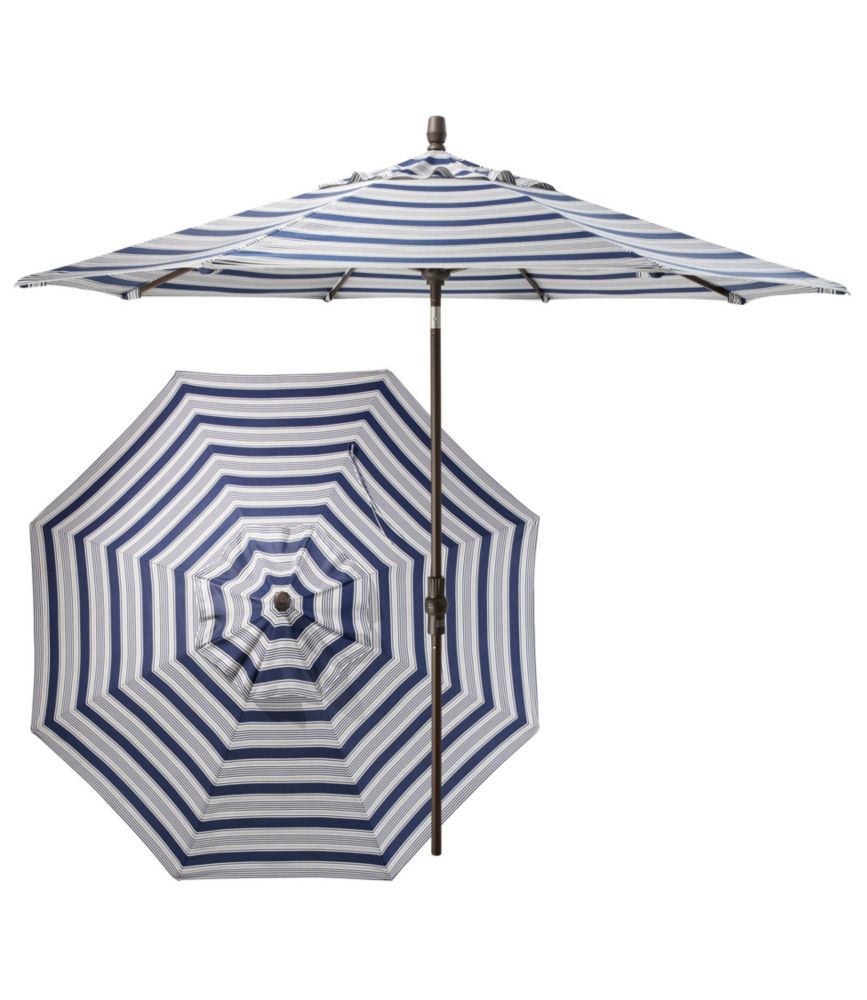 Sunbrella Market Umbrella, Aluminum Stripe - US 5002
