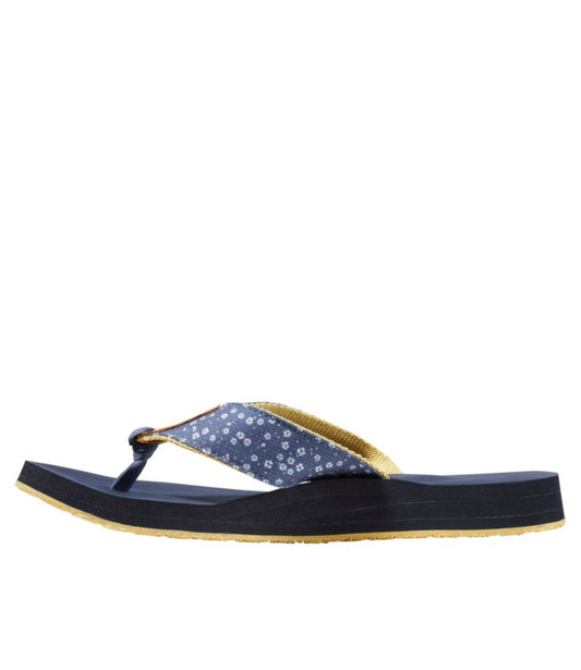 Women's Maine Isle Flip-Flops, Woven Print - US 5313