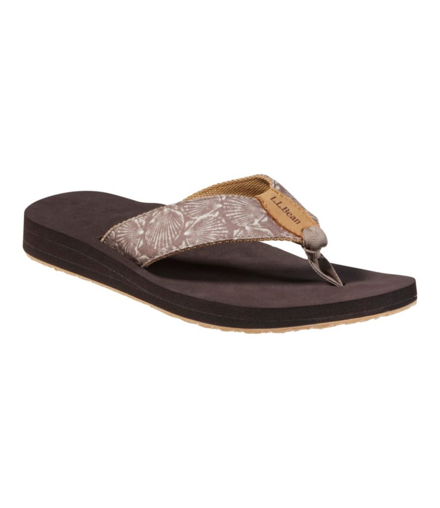 Women's Maine Isle Flip-Flops, Woven Print - US 5180