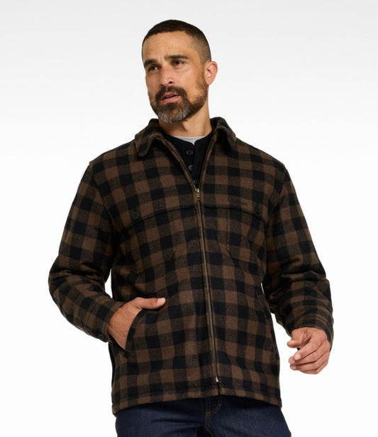 Men's Maine Guide Zip-Front Jac-Shirt with PrimaLoft, Plaid - US 9051