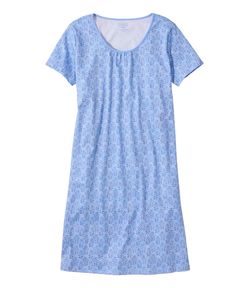Women's Supima® Nightgown, Short-Sleeve Floral - US 3812