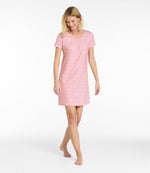 Women's Supima® Nightgown, Short-Sleeve Floral - US 1089
