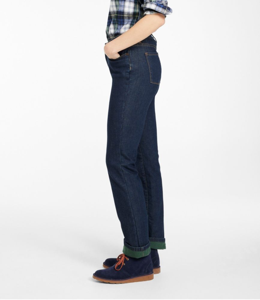 Women's True Shape Jeans, High-Rise Straight-Leg Fleece-Lined - US 6645