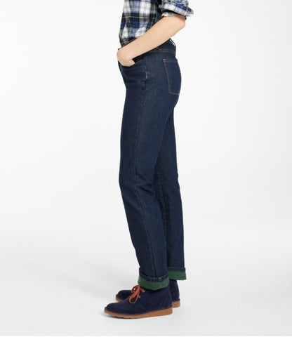 Women's True Shape Jeans, High-Rise Straight-Leg Fleece-Lined - US 6645