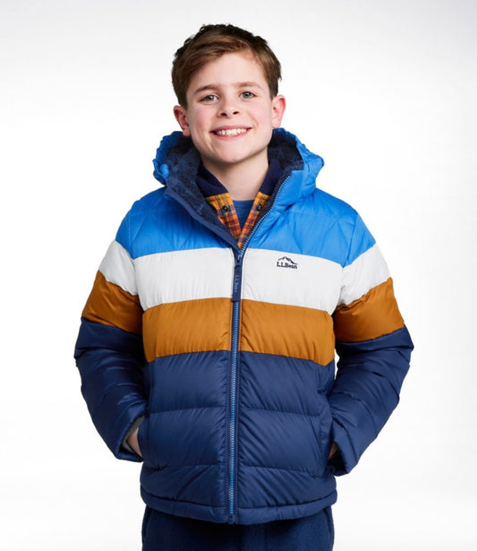 Kids' Bean's Down Jacket, Colorblock - US 2866