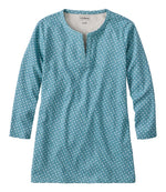 Women's L.L.Bean Tee, Three-Quarter-Sleeve Splitneck Tunic Print - US 8171
