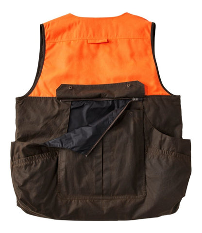 Men's Double L Waxed-Cotton Upland Vest, Hunter Orange - US 2981