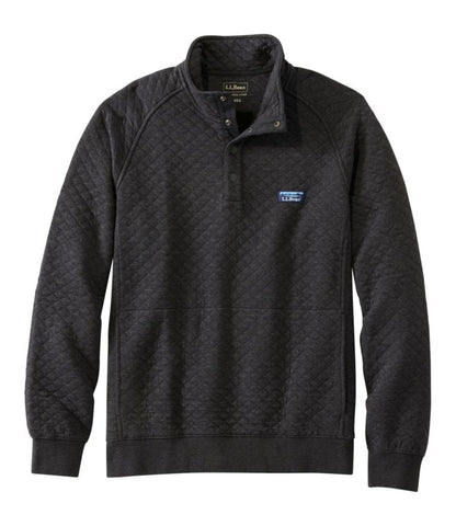Men's Quilted Sweatshirt, Mockneck - US 7836