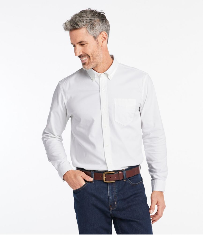 Men's Comfort Stretch® Oxford Shirt, Traditional Untucked Fit - US 3453