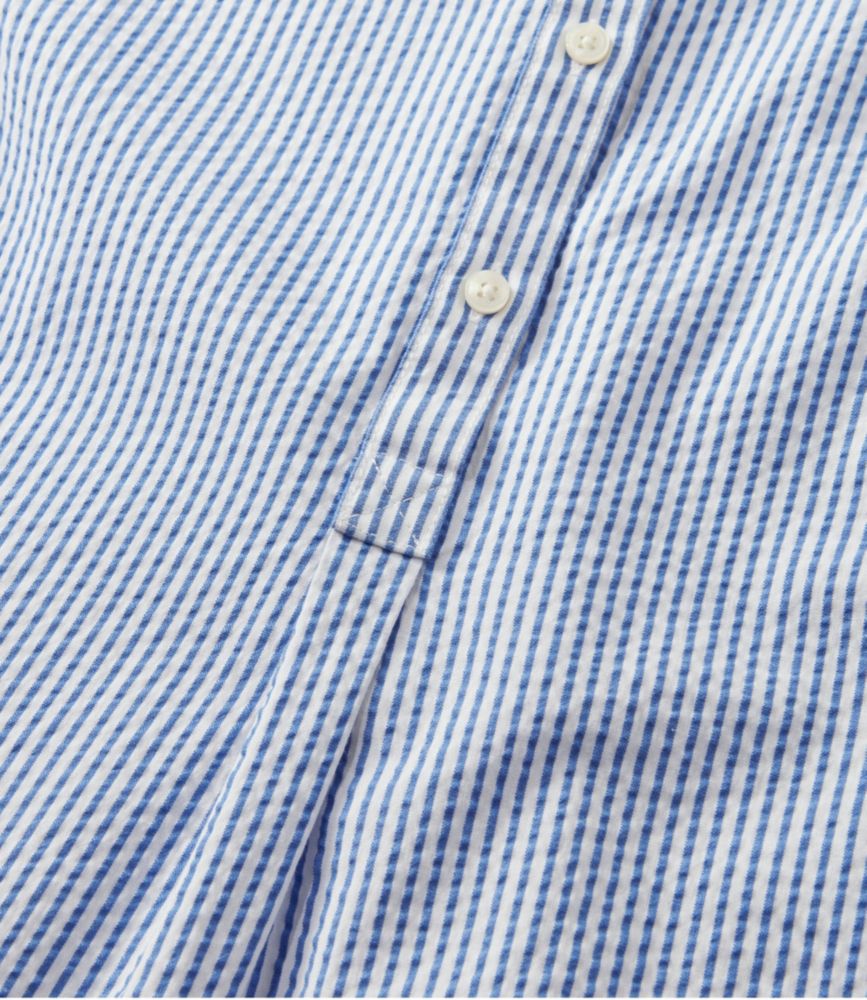 Women's Vacationland Seersucker Shirt, Short-Sleeve Popover Stripe - US 0707