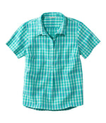 Women's Vacationland Seersucker Shirt, Short-Sleeve Popover Plaid - US 0699