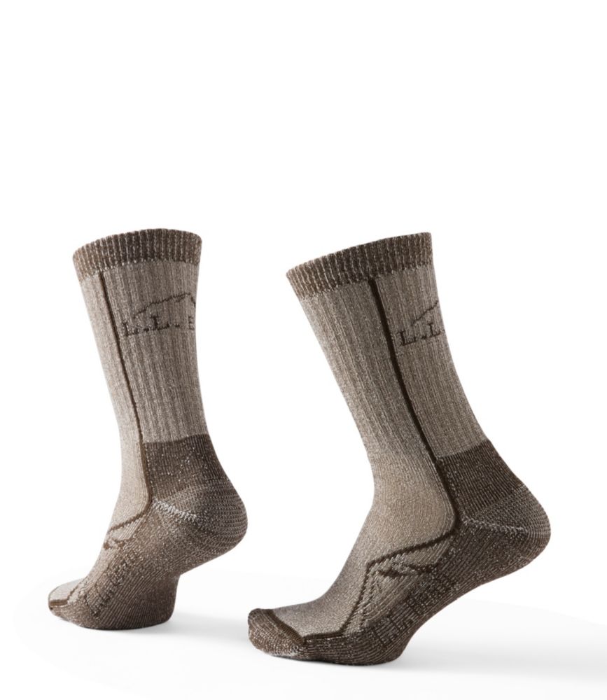 Adults' Cresta Wool Midweight Hiking Socks, Crew - US 7905