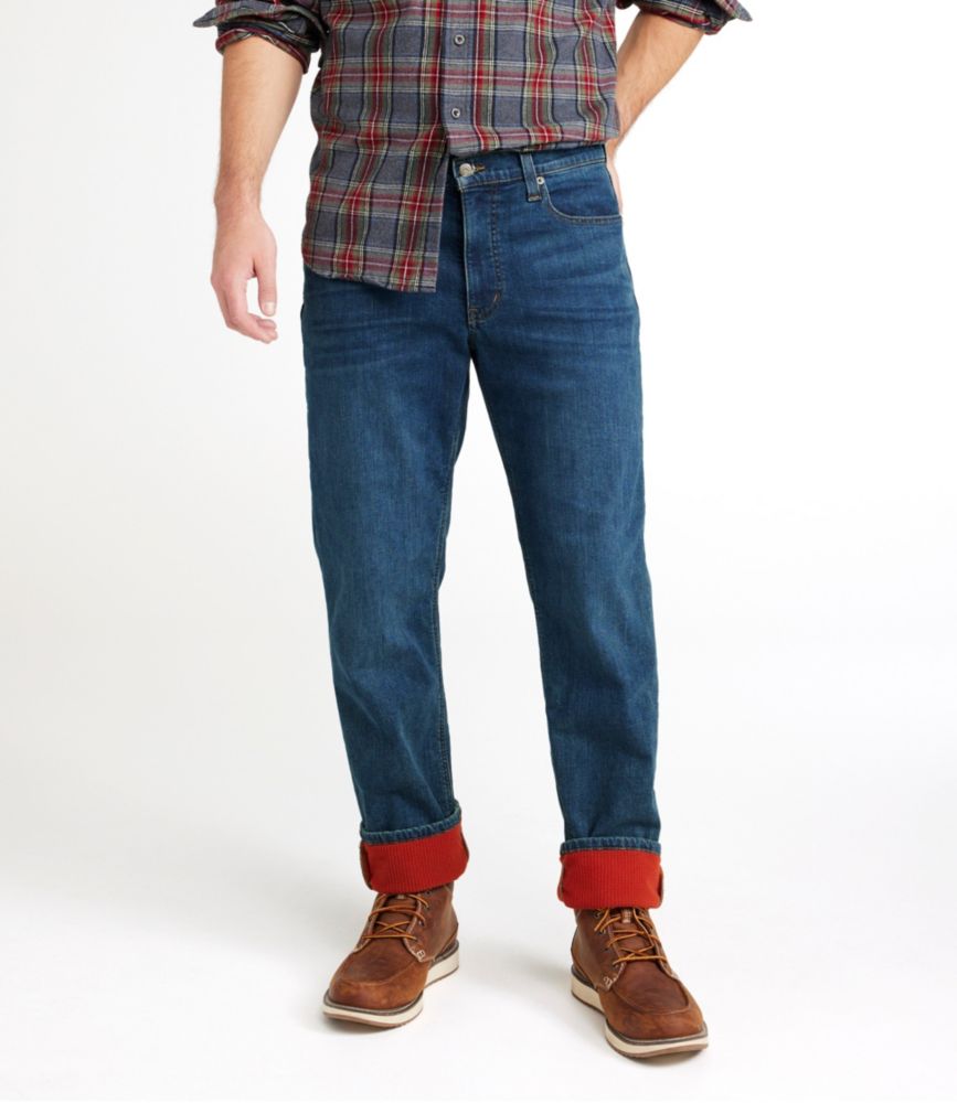 Men's BeanFlex® Jeans, Standard Athletic Fit, Fleece-Lined - US 8499