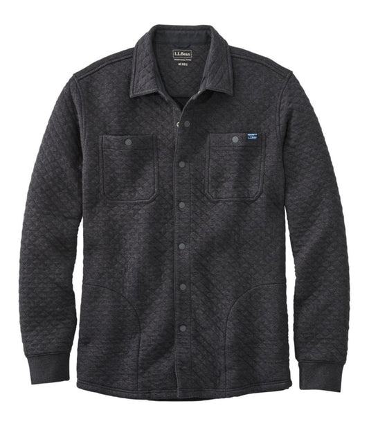 Men's Quilted Sweatshirts, Snap Overshirt - US 0414