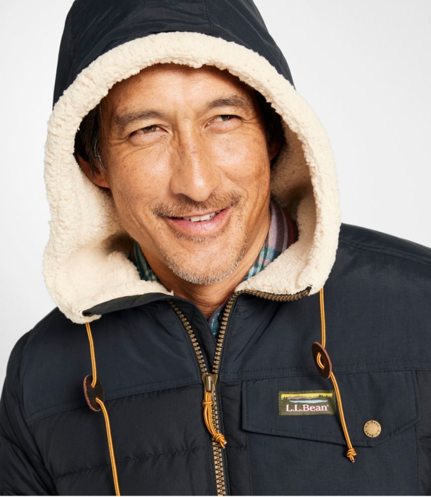 Men's Mountain Classic Down Hooded Jacket, Sherpa-Lined - US 9535