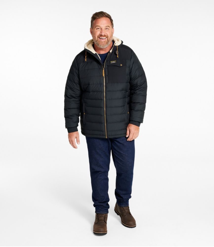 Men's Mountain Classic Down Hooded Jacket, Sherpa-Lined - US 9535