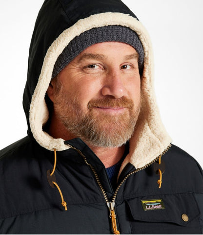 Men's Mountain Classic Down Hooded Jacket, Sherpa-Lined - US 9535