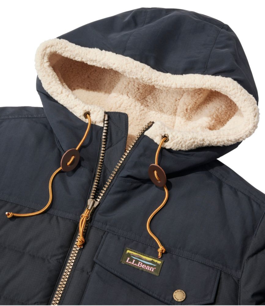 Men's Mountain Classic Down Hooded Jacket, Sherpa-Lined - US 9535