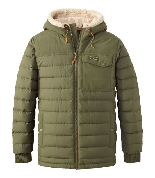 Men's Mountain Classic Down Hooded Jacket, Sherpa-Lined - US 3984