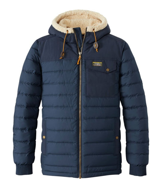 Men's Mountain Classic Down Hooded Jacket, Sherpa-Lined - US 0269