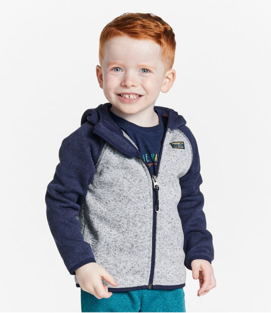Infants' and Toddlers' L.L.Bean Sweater Fleece, Hooded Colorblock - US 9843