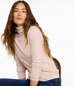 Women's Pima Cotton Turtleneck, Long-Sleeve Print - US 3373